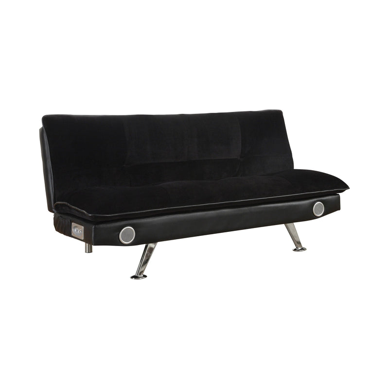 Odel - Black - Sofa Bed /w Bluetooth Speakers - Ornate Home