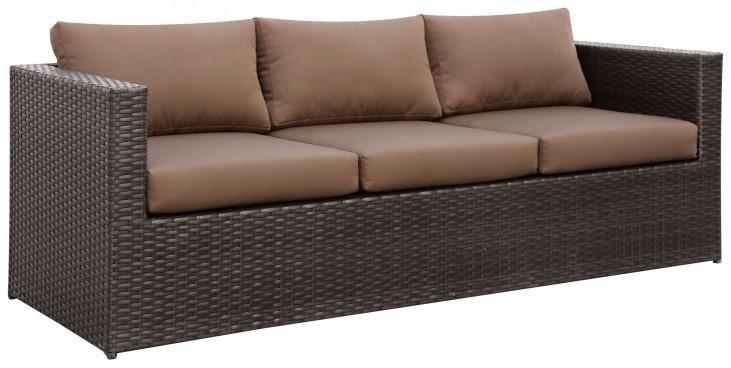 Olina - Espresso & Brown - 5pc Outdoor Sofa Set - Ornate Home