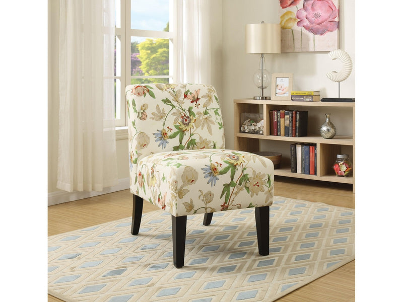 Ollano Floral Fabric Accent Chair - Ornate Home