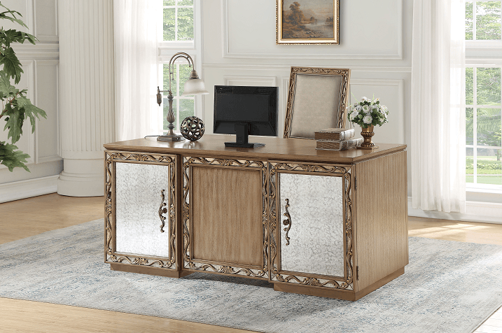 Orianne Antique Gold Desk - Ornate Home