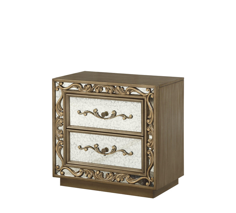 Orianne Antique Gold Nightstand - Ornate Home