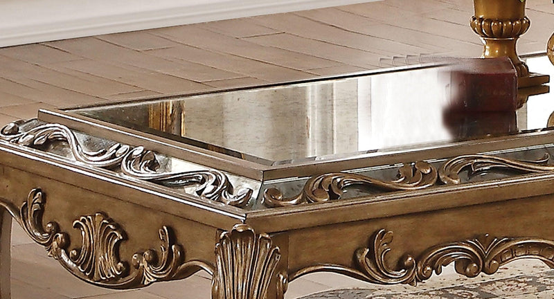 Orianne Mirrored & Antique Gold Coffee Table - Ornate Home