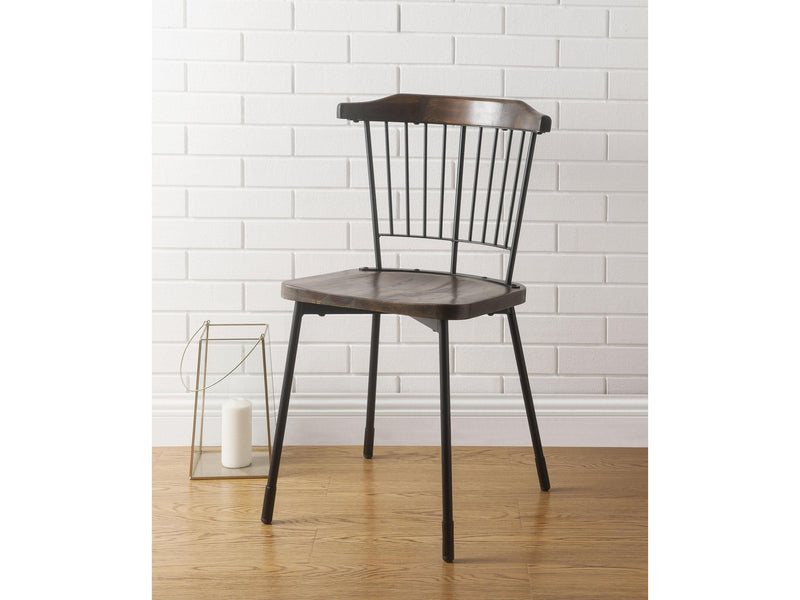 Orien Black & Brown Oak Side Chair - Ornate Home