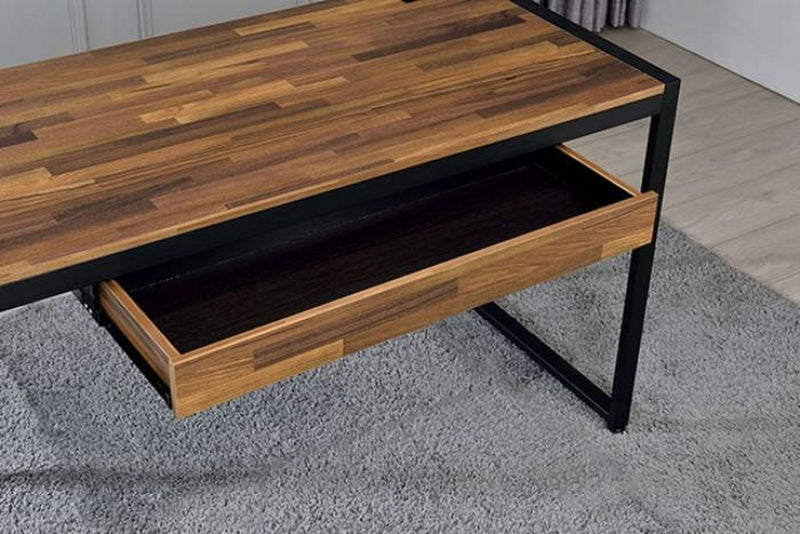 Quincy Dark Oak & Matte Black Desk