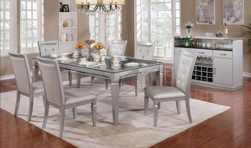 Alena Silver Dining Table