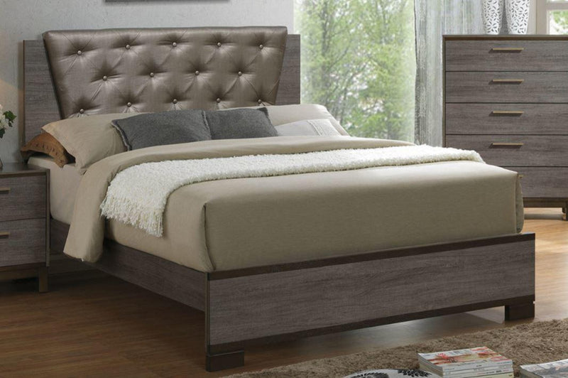 Manvel Two-Tone Antique Gray Queen Bed