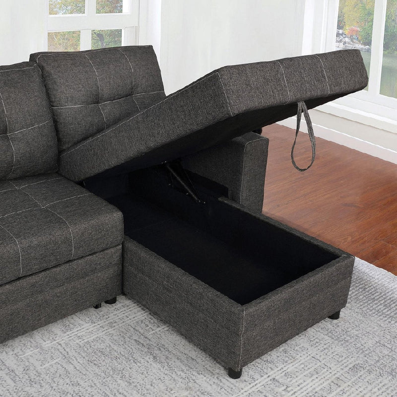 Vide Dark Gray Sectional Sofa