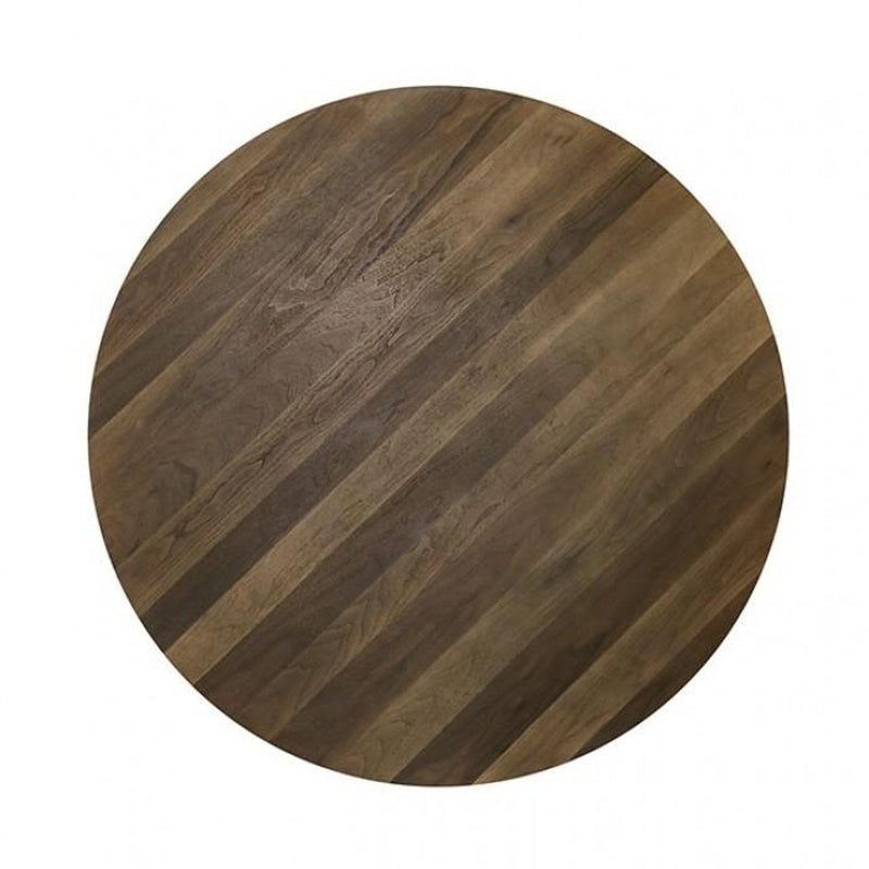 Marina I  Walnut & Dark Chocolate Round  Dining Table