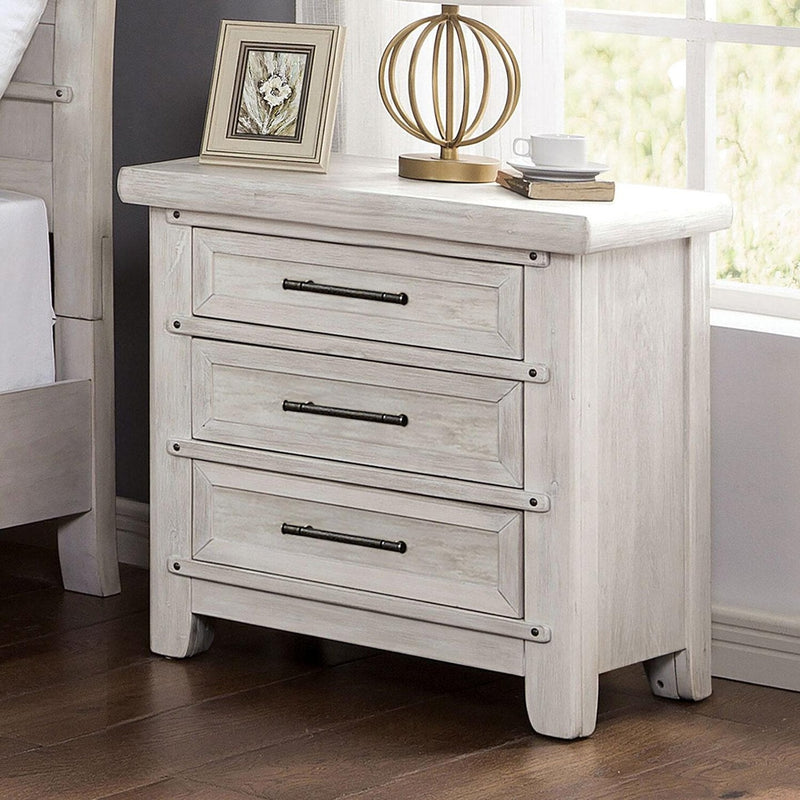 Shawnette Antique White Nightstand