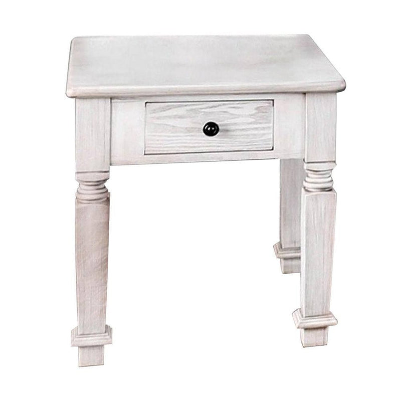 Joliet Antique White End Table