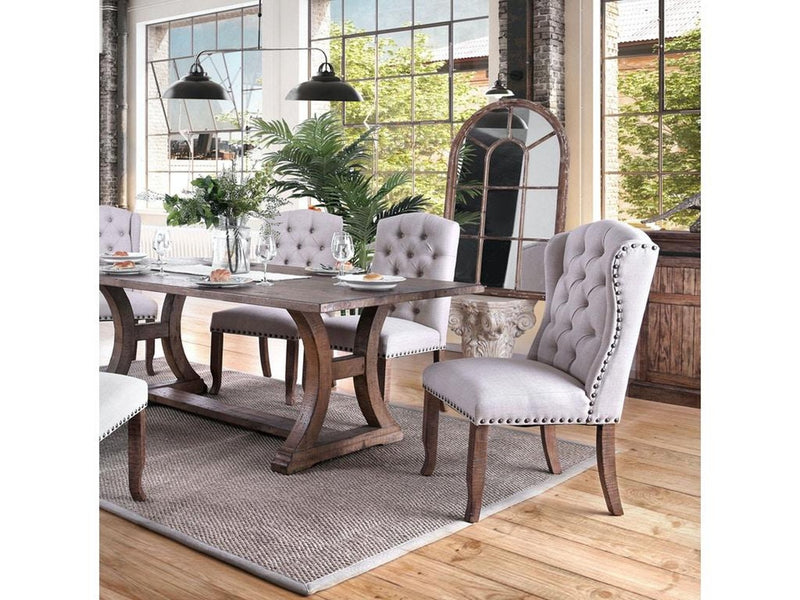 Gianna Rustic Oak & Brown Dining Table