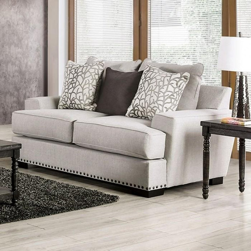 Picotee Light Gray Loveseat