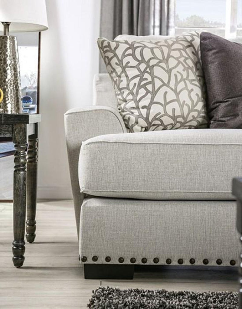 Picotee Light Gray Loveseat