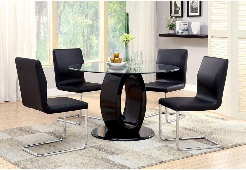 Lodia Black Round Dining Table