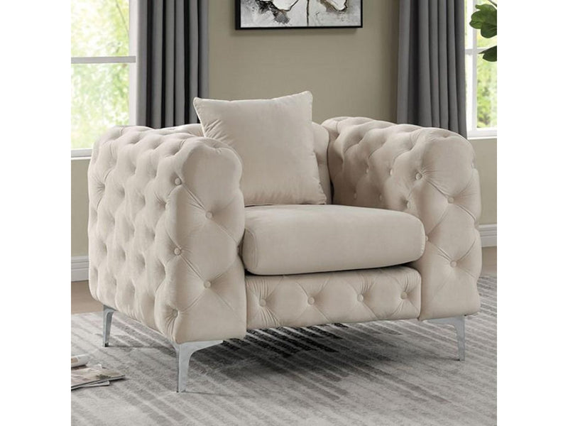 Sapphira Beige Arm Chair