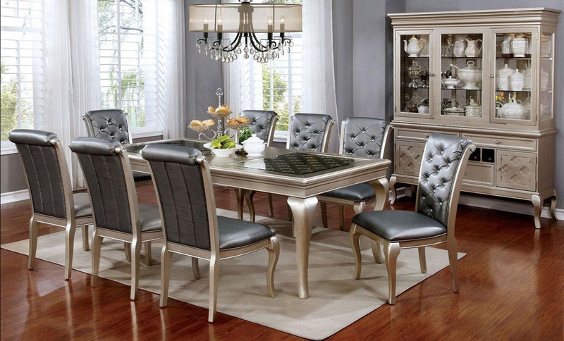 Amina Champagne 7pc Dining Room Sets