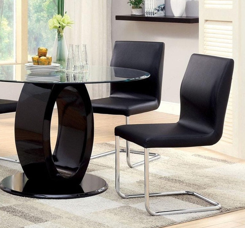 Lodia Black Round Dining Table