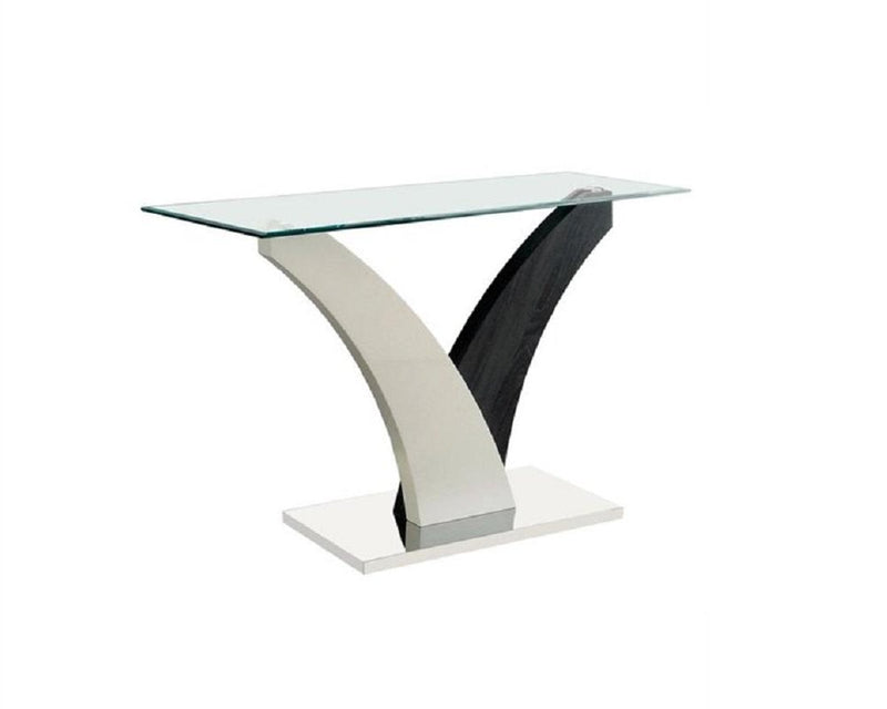 Sloane White/Dark Gray/Chrome  Sofa Table