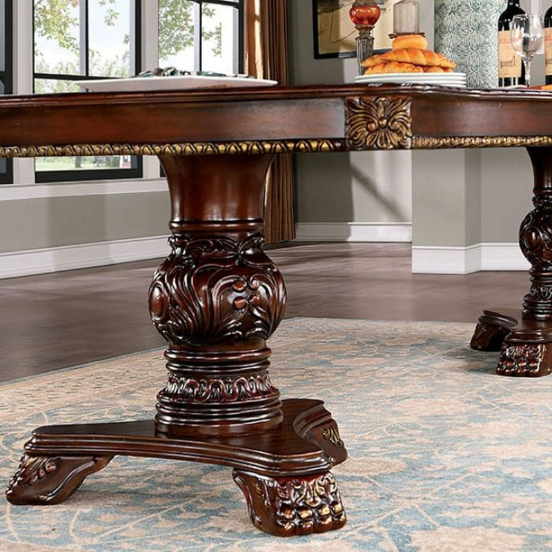 Normandy Brown Cherry Dining Table w/ 2 Leaves