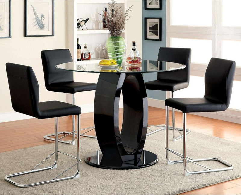 Lodia Black Counter Height Round Table