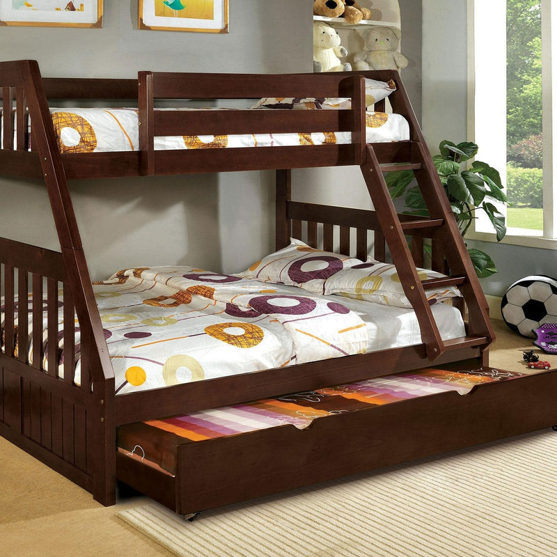 Canberra Dark Walnut Twin/Full Bunk Bed