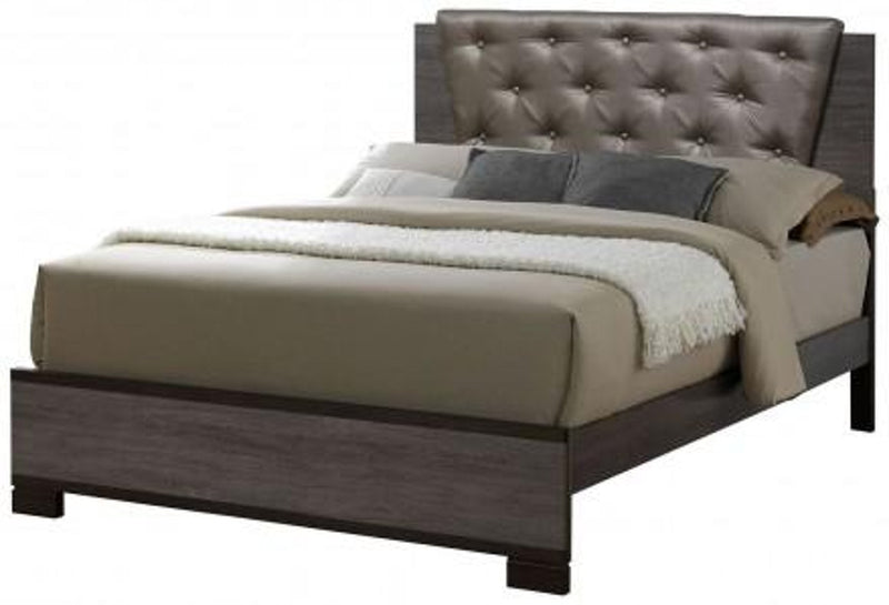 Manvel Two-Tone Antique Gray Queen Bed