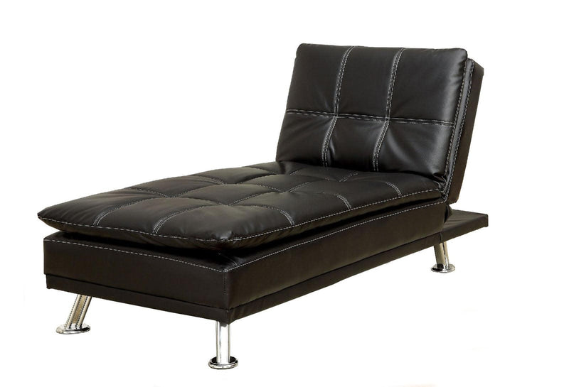 Hauser II  Black & Chrome  Futon