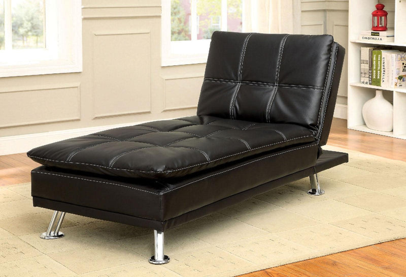 Hauser II  Black & Chrome  Futon