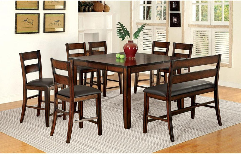 Dickinson Dark Cherry 8pc Dining Room Set w/ Bench