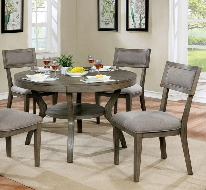 Leeds Gray Round Dining Table