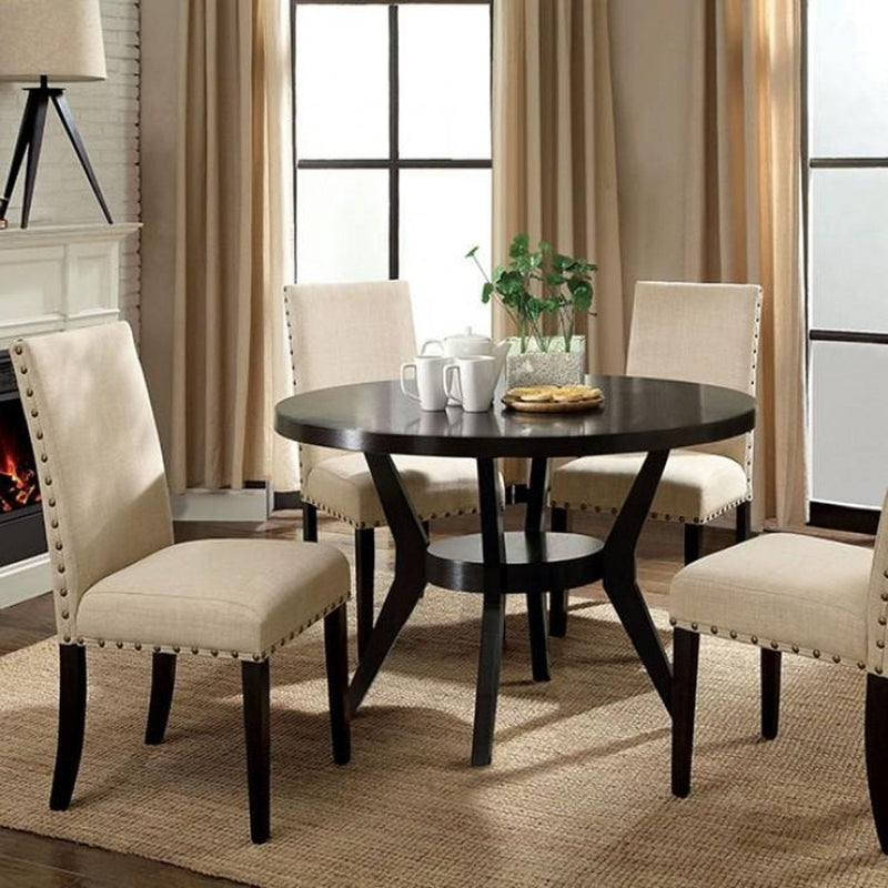 Downtown Espresso & Beige 5pc Dining Room Set