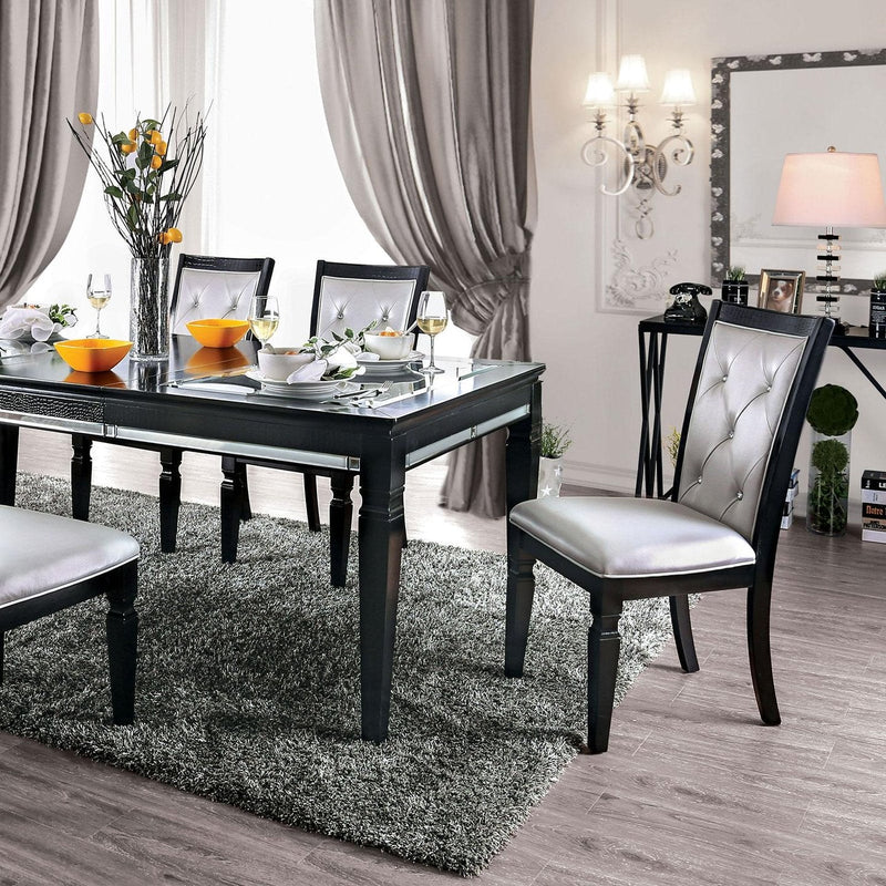 Alena Black & Silver Dining Table