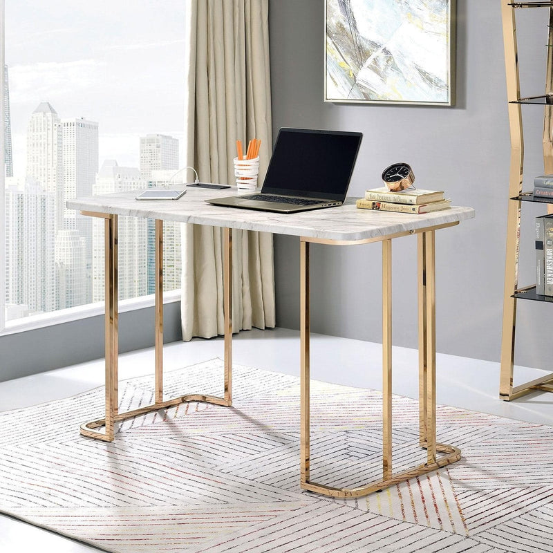 Delphine Gold/White Desk