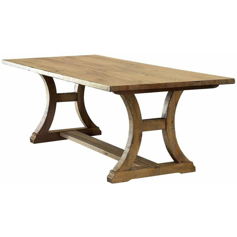 Gianna Rustic Oak & Brown Dining Table