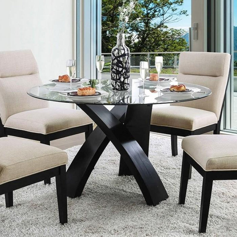 Jasmin  Black/White  5pc Dining Room Set