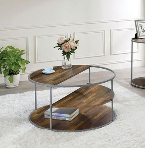 Orrin - Gray & Walnut - Coffee Table - Ornate Home