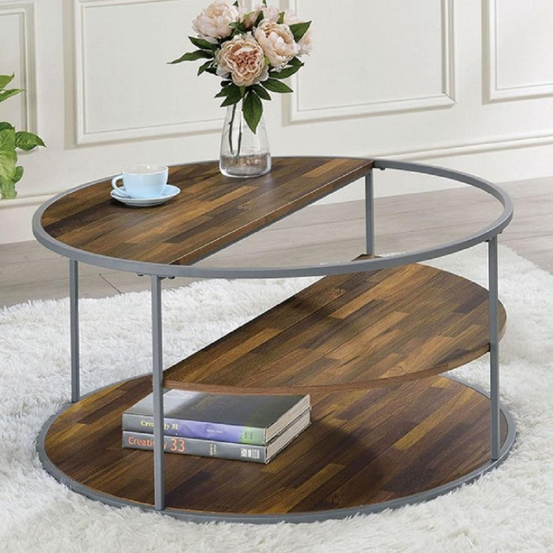 Orrin - Gray & Walnut - Coffee Table - Ornate Home