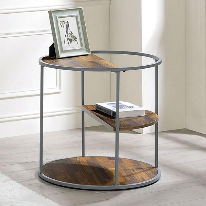 Orrin - Gray & Walnut - End Table - Ornate Home