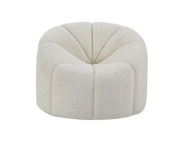 Osmash - White Boucle - Chair - Swivel 360 Degree - Ornate Home