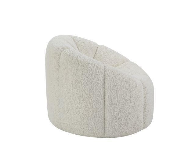 Osmash - White Boucle - Chair - Swivel 360 Degree - Ornate Home