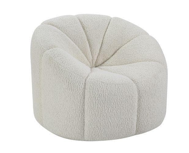 Osmash - White Boucle - Chair - Swivel 360 Degree - Ornate Home