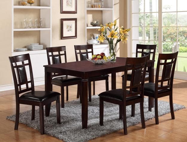 Paige Brown 7-Piece Dining Set - Ornate Home