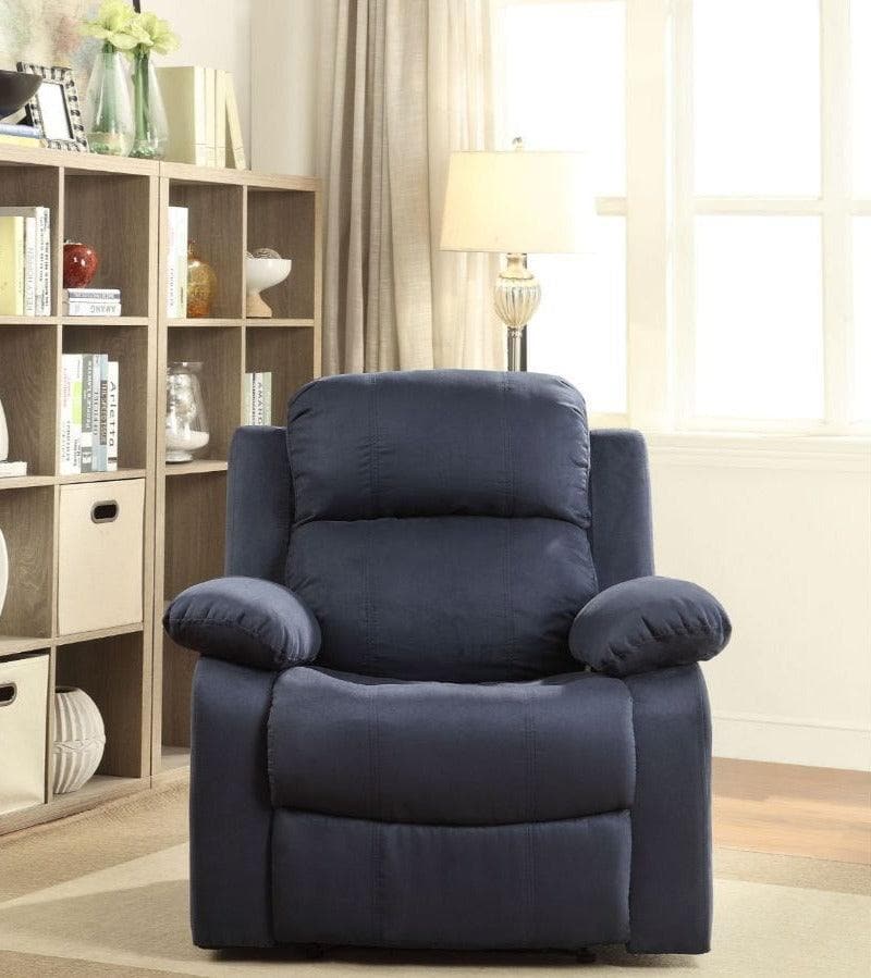 Parklon - Blue Microfiber - Recliner Chair - Ornate Home