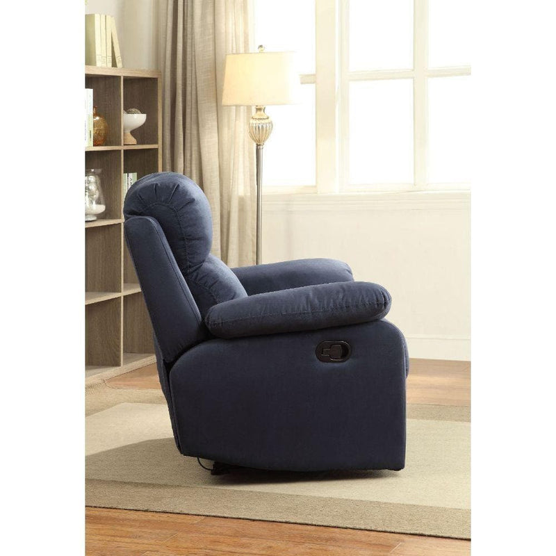 Parklon - Blue Microfiber - Recliner Chair - Ornate Home