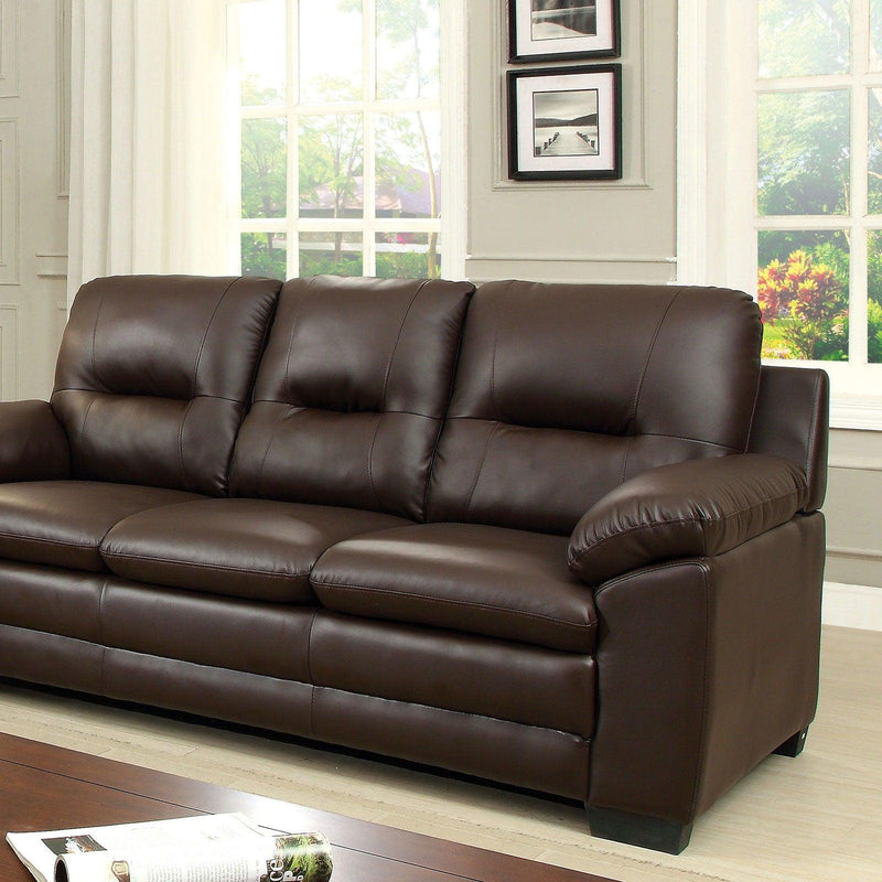 Parma - Brown - Stationary Sofa & Loveseat - 2pc - Ornate Home