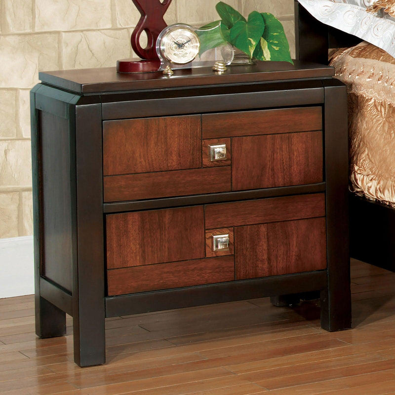 Patra - Acacia & Walnut - Nightstand - Ornate Home