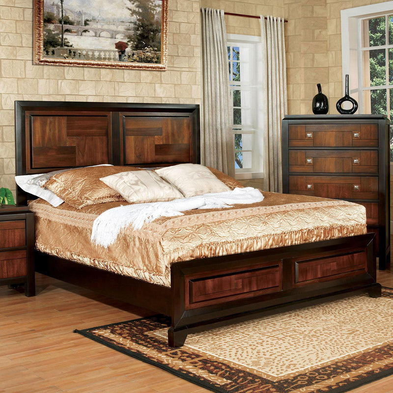 Patra - Acacia & Walnut - Queen Bed - Ornate Home