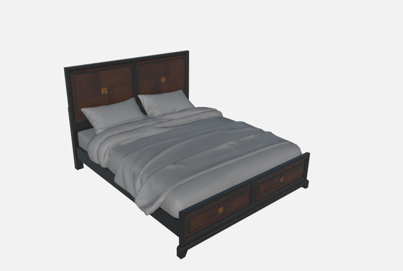 Patra - Acacia & Walnut - Queen Bed - Ornate Home