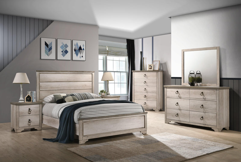 Patterson Driftwood Gray Panel Bedroom Set - Ornate Home