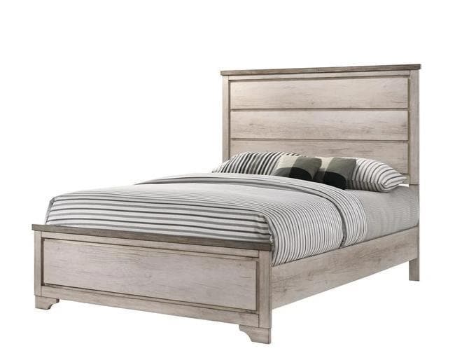 Patterson Driftwood Gray Panel Full Bed - Ornate Home